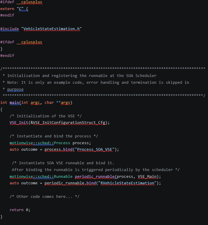 Executing the same runnables with MotionWise Schedule on QNX, without the need of thread- and time management in the code