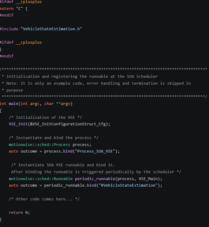 Executing the same runnables with MotionWise Schedule on QNX, without the need of thread- and time management in the code